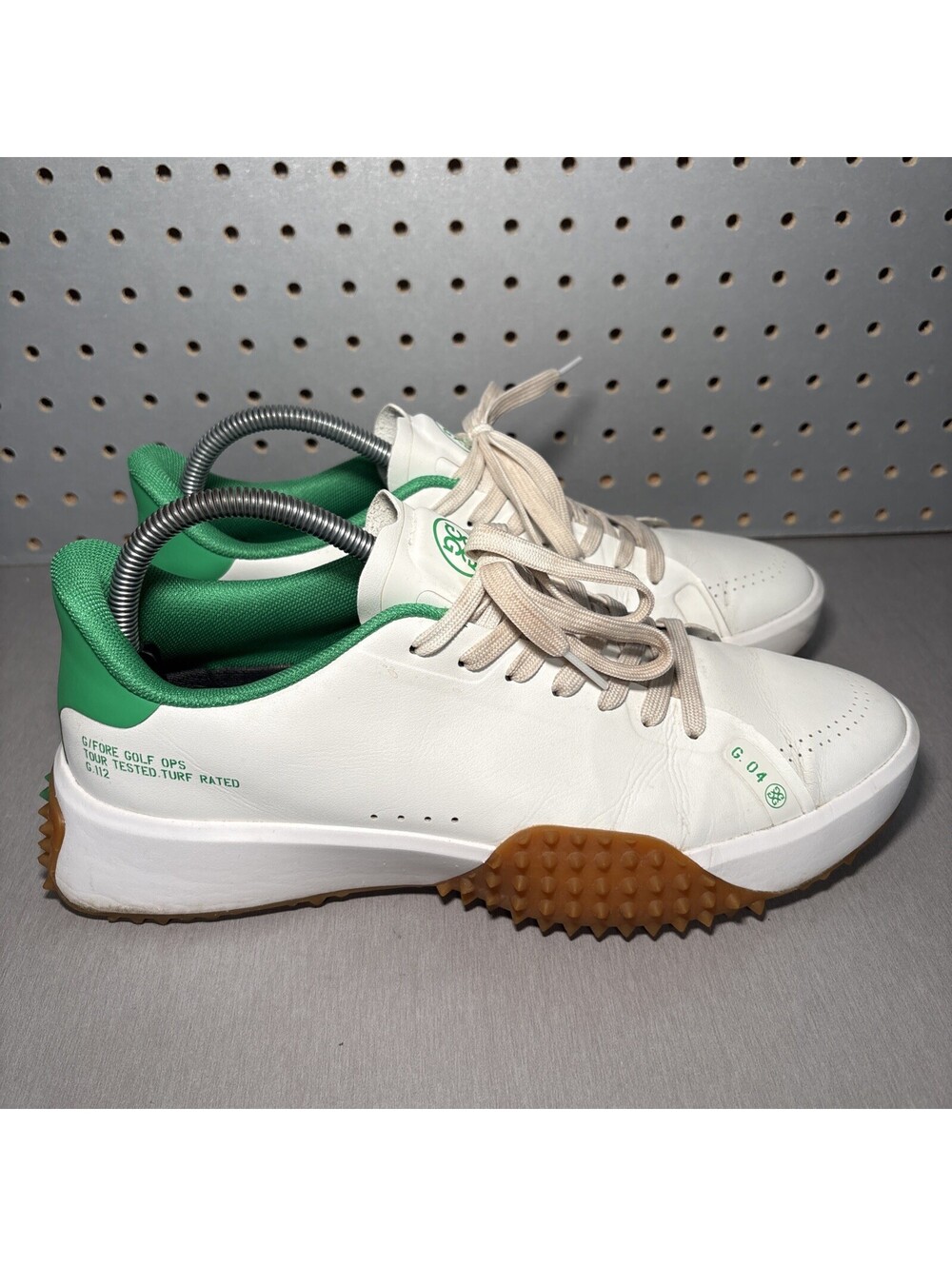 G/FORE G. 112 Golf OPS Shoes Mens Size 9.5 White Green Tour Tested Sneakers